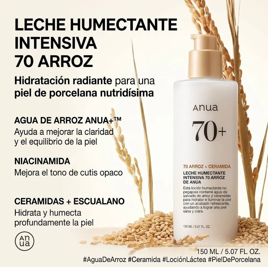 Rice 70 Intensive Moisturizing Milk (Leche hidratante para rostro)