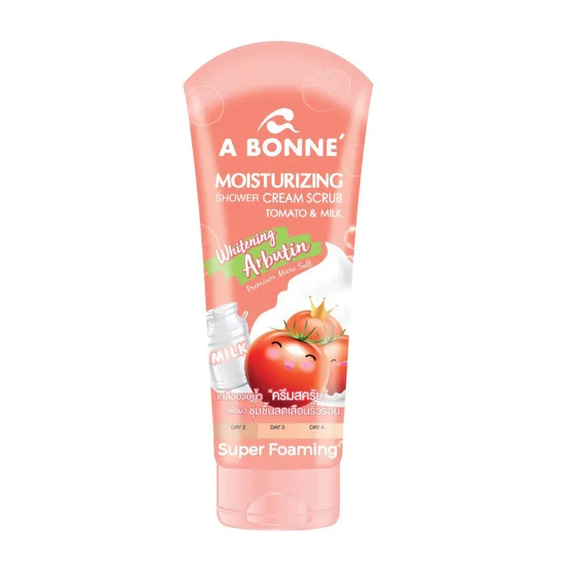 Moisturizing Shower Tomato & Milk Crema Exfoliante