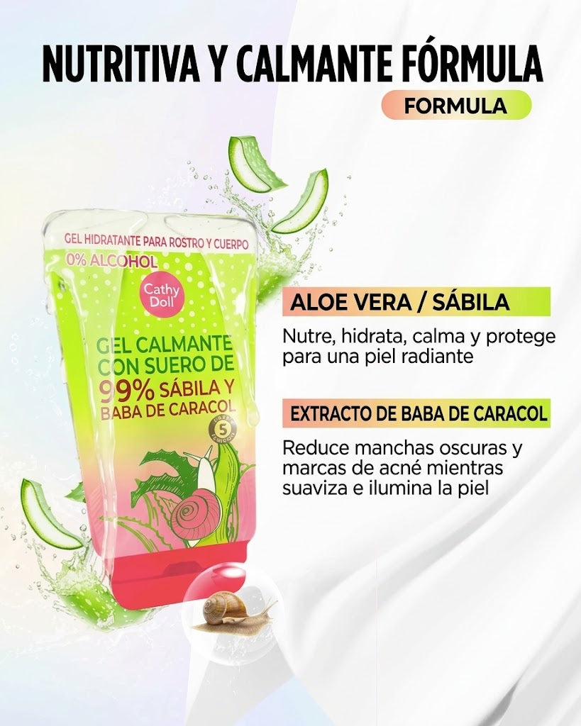 99% Aloe Vera & Snail Serum Soothing Gel