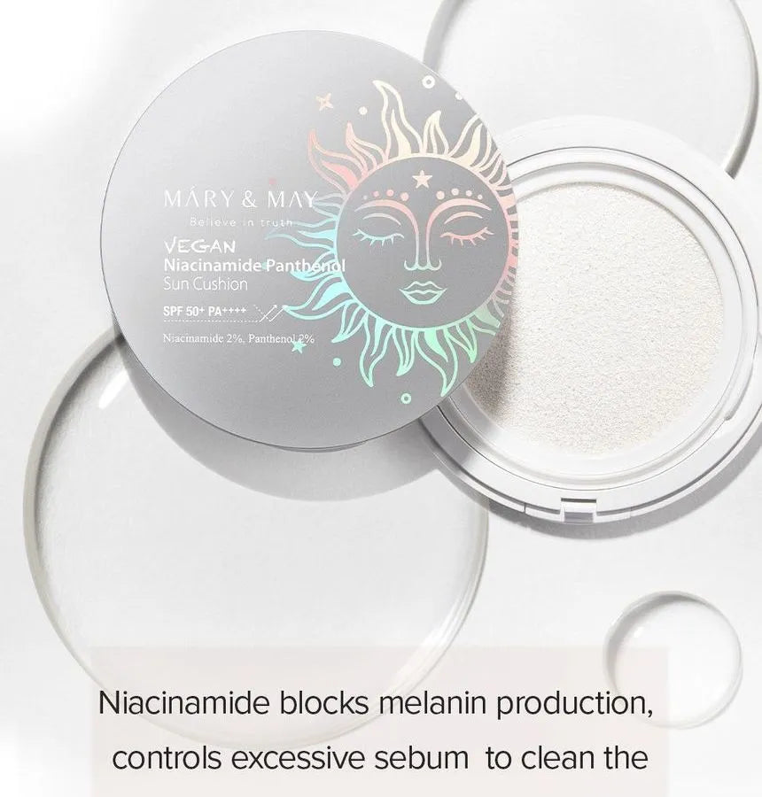 Mary&May - Vegan Niacinamide Panthenol Sun Cushion 25g