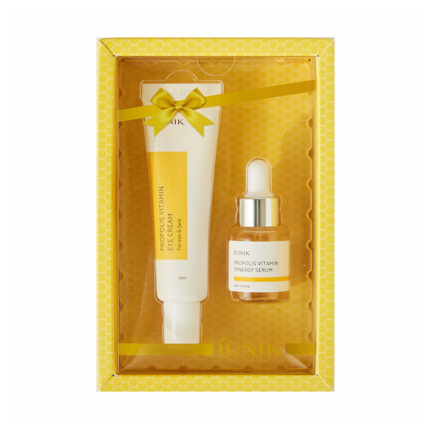 iUNIK - Propolis Vitamin (Paquete de 2 piezas crema ojos + serum)